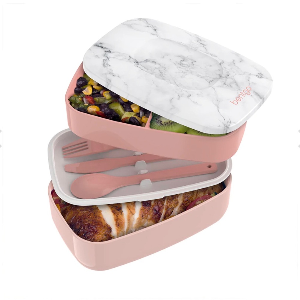 Bento Classic Lunch Box Pink Marble